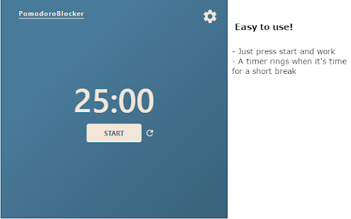 PomodoroBlocker  from Chrome web store to be run with OffiDocs Chromium online