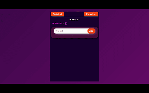PomoList with Pomodoro Timer  from Chrome web store to be run with OffiDocs Chromium online