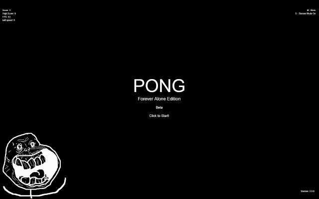 Pong Forever Alone Edition  from Chrome web store to be run with OffiDocs Chromium online