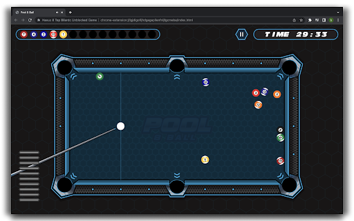 Pool 8 Ball Billiards HTML5 Game  from Chrome web store to be run with OffiDocs Chromium online