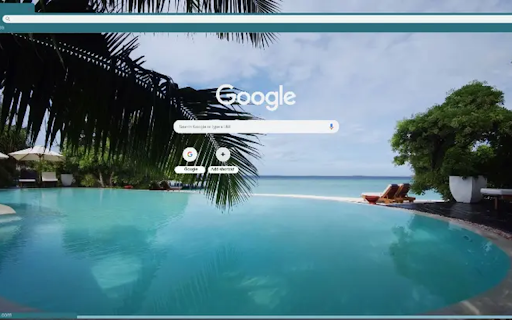 Pool on a island with a sea.  from Chrome web store to be run with OffiDocs Chromium online
