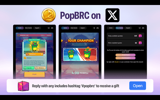 PopBRC  from Chrome web store to be run with OffiDocs Chromium online