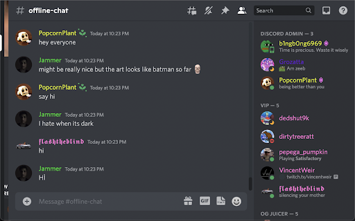 Popcorn Discord  from Chrome web store to be run with OffiDocs Chromium online