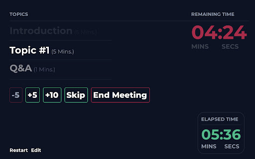 Popita Meeting Agenda Tracker  from Chrome web store to be run with OffiDocs Chromium online