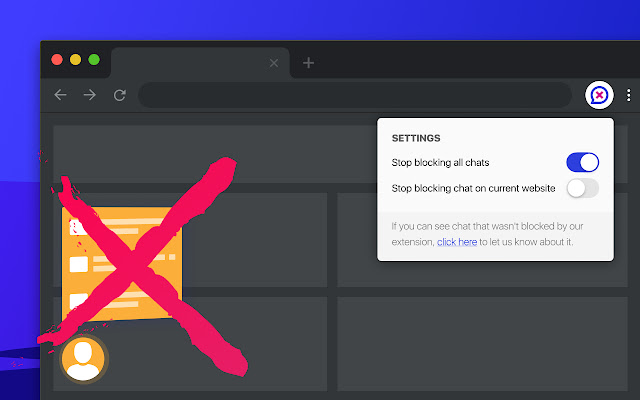 Pop Out Chat Blocker  from Chrome web store to be run with OffiDocs Chromium online