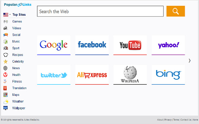 PopularLinks New Tab  from Chrome web store to be run with OffiDocs Chromium online