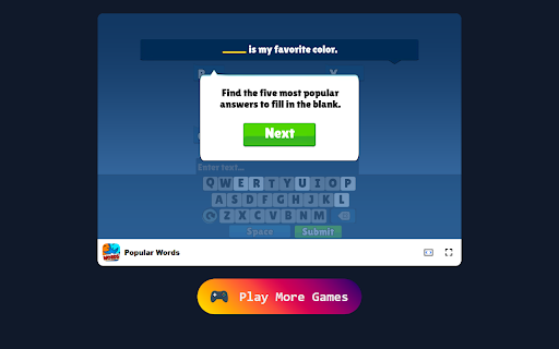 Popular Words Game Swipe, Match, and Build Your Vocabulary!  from Chrome web store to be run with OffiDocs Chromium online