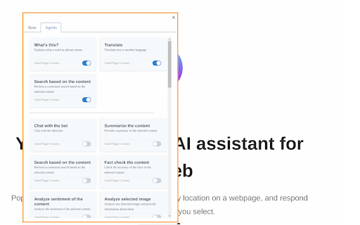 Popup  from Chrome web store to be run with OffiDocs Chromium online