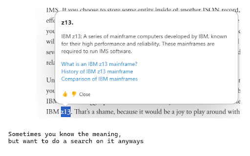 Popup explanations—by All you can EAT AI  from Chrome web store to be run with OffiDocs Chromium online