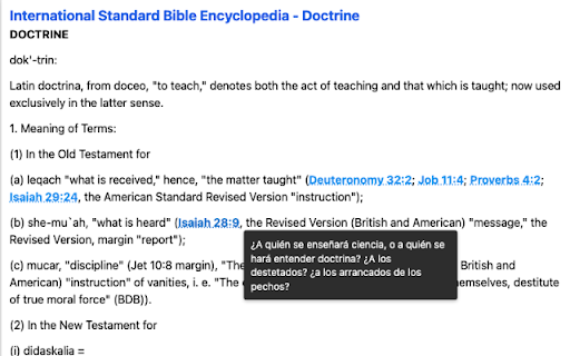 Popup Versos de la Biblia  from Chrome web store to be run with OffiDocs Chromium online