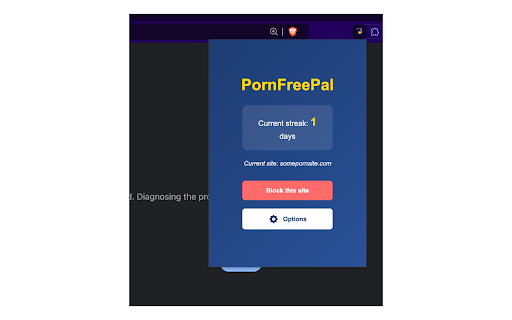 PornFreePal  from Chrome web store to be run with OffiDocs Chromium online