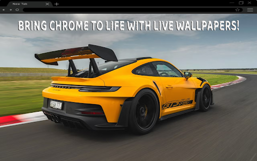 Porsche 911 GT3 RS Power live Wallpaper  from Chrome web store to be run with OffiDocs Chromium online