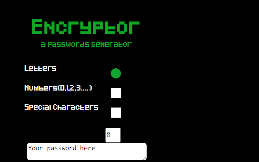 Portable Encyptor  from Chrome web store to be run with OffiDocs Chromium online