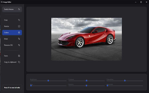 Portable image editor  from Chrome web store to be run with OffiDocs Chromium online