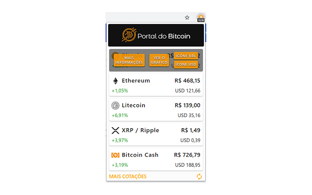 Portal do Bitcoin  from Chrome web store to be run with OffiDocs Chromium online
