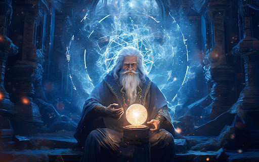 portrait fantasy wizard character  from Chrome web store to be run with OffiDocs Chromium online