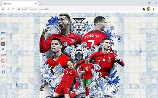 Portugal National Football Team Euro 2024 New Tab Extension  from Chrome web store to be run with OffiDocs Chromium online