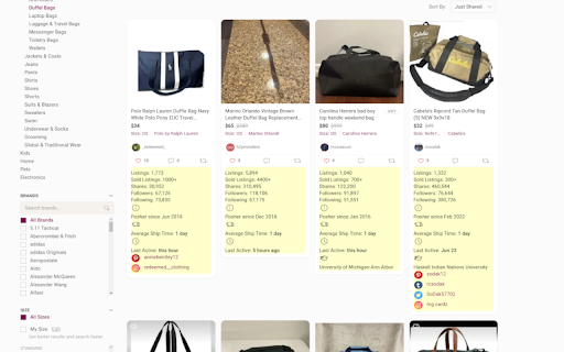 Poshmark X ray  from Chrome web store to be run with OffiDocs Chromium online