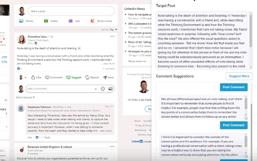 Post Comment  from Chrome web store to be run with OffiDocs Chromium online