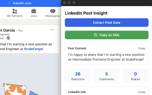 Post insight  from Chrome web store to be run with OffiDocs Chromium online