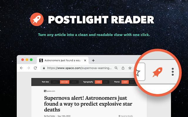 Postlight Reader  from Chrome web store to be run with OffiDocs Chromium online