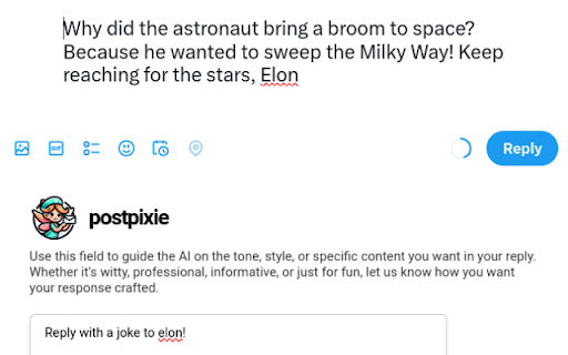 postpixie.com Chrome Extension  from Chrome web store to be run with OffiDocs Chromium online