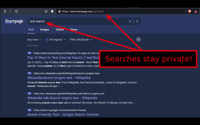 POST Search Privacy  from Chrome web store to be run with OffiDocs Chromium online