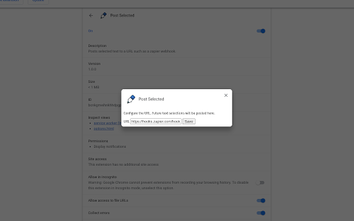 Post Selected  from Chrome web store to be run with OffiDocs Chromium online