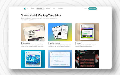 PostSpark Create Nice Screenshots and Mockups  from Chrome web store to be run with OffiDocs Chromium online