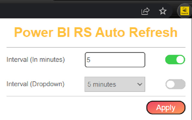 Power BI RS Refresh  from Chrome web store to be run with OffiDocs Chromium online