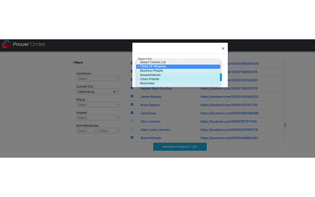 Power Circles  from Chrome web store to be run with OffiDocs Chromium online