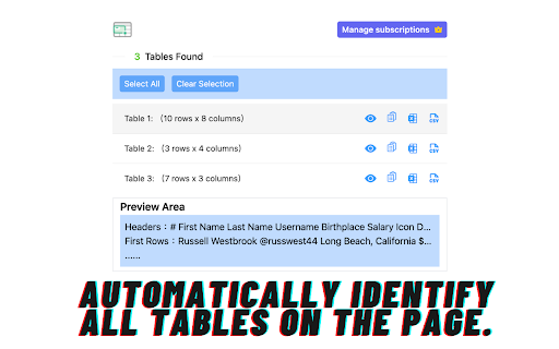 Powerful Table Capture  from Chrome web store to be run with OffiDocs Chromium online