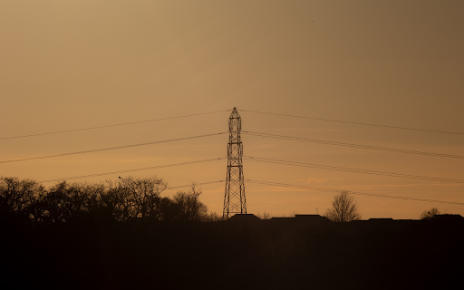 Power lines and sunset  from Chrome web store to be run with OffiDocs Chromium online