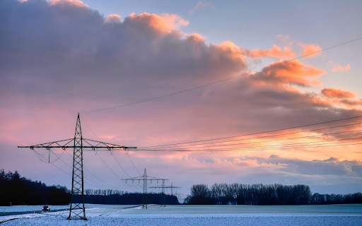 Power Lines at Sunset  from Chrome web store to be run with OffiDocs Chromium online