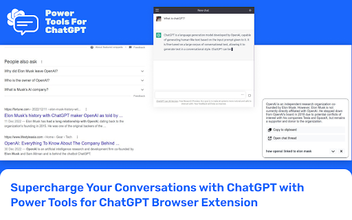 Power Tools for ChatGPT  from Chrome web store to be run with OffiDocs Chromium online