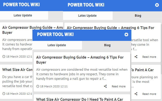 Power Tools Wiki Blog News Update  from Chrome web store to be run with OffiDocs Chromium online