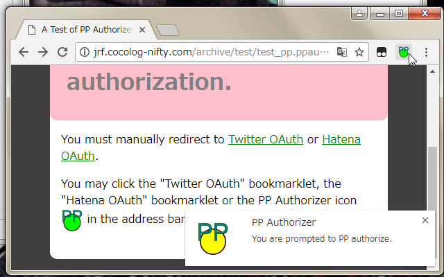 PP Authorizer  from Chrome web store to be run with OffiDocs Chromium online