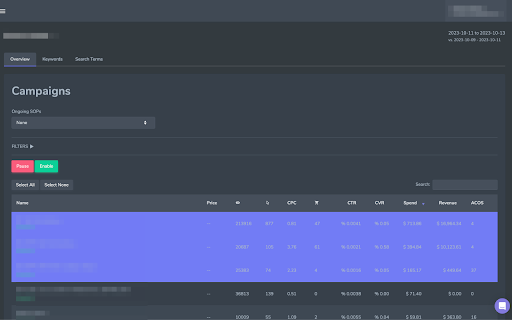 PPC SideClick  from Chrome web store to be run with OffiDocs Chromium online