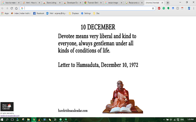 Prabhupada daily quotes  from Chrome web store to be run with OffiDocs Chromium online