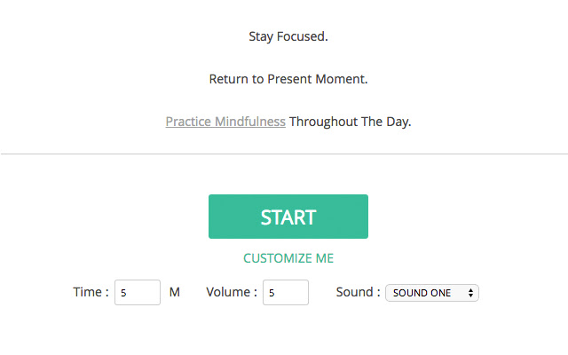 Practice Mindfulness  from Chrome web store to be run with OffiDocs Chromium online