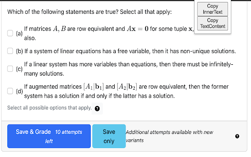 Prarielearn Text Copier  from Chrome web store to be run with OffiDocs Chromium online