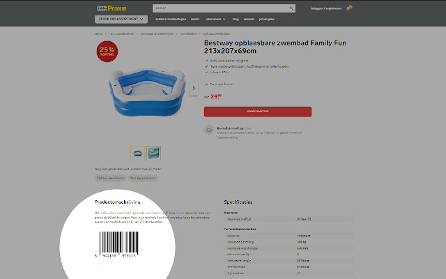 Praxis Barcodes  from Chrome web store to be run with OffiDocs Chromium online