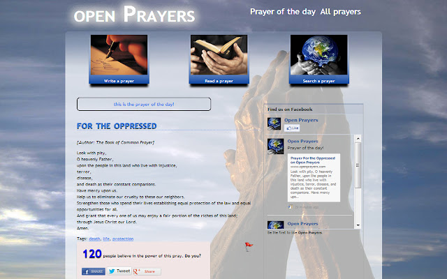 Prayer of the Day  from Chrome web store to be run with OffiDocs Chromium online