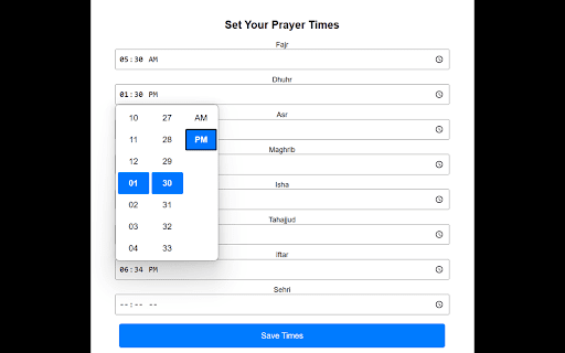 Prayer Reminder  from Chrome web store to be run with OffiDocs Chromium online