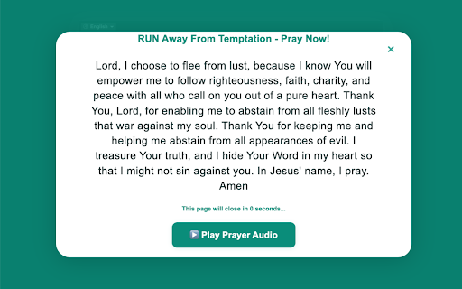 Prayer Shield Prayers for Porn Addiction  from Chrome web store to be run with OffiDocs Chromium online