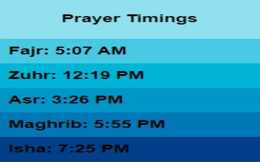 Prayer Times Extension  from Chrome web store to be run with OffiDocs Chromium online
