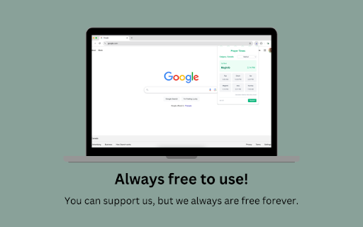 Prayer Times Salaat  from Chrome web store to be run with OffiDocs Chromium online