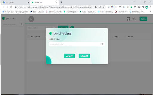 pr checker  from Chrome web store to be run with OffiDocs Chromium online