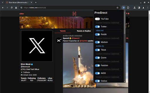 Predirect  from Chrome web store to be run with OffiDocs Chromium online