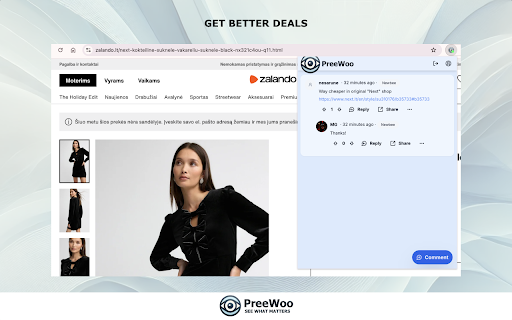 PreeWoo  from Chrome web store to be run with OffiDocs Chromium online